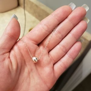 NWT Solid Ball Sterling Silver Necklace